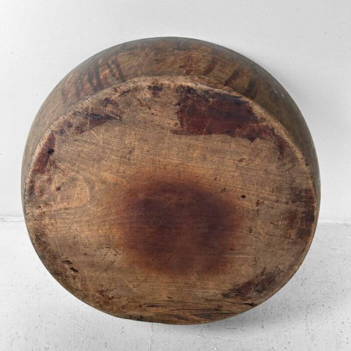 large wooden dough bowl japan 1920s 7