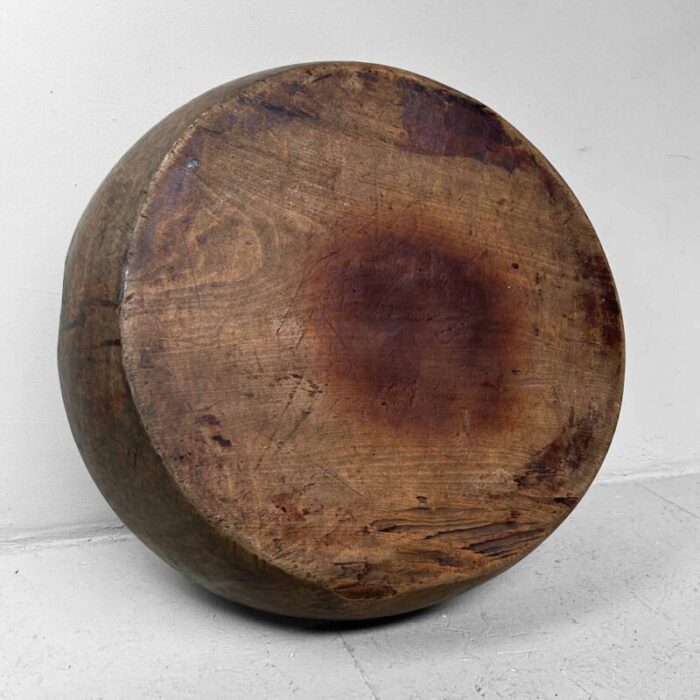 large wooden dough bowl japan 1920s 9