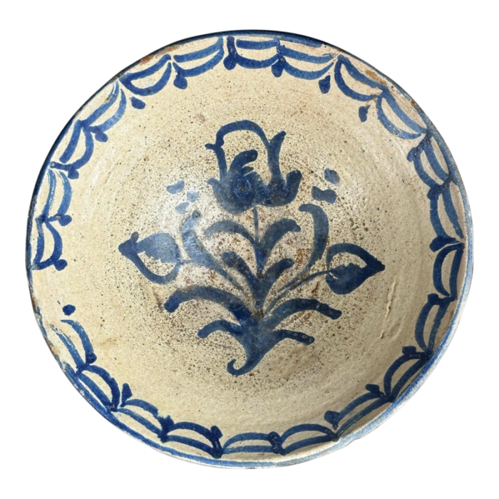 late 18th century blue and white fajalauza bowl from granada 8577