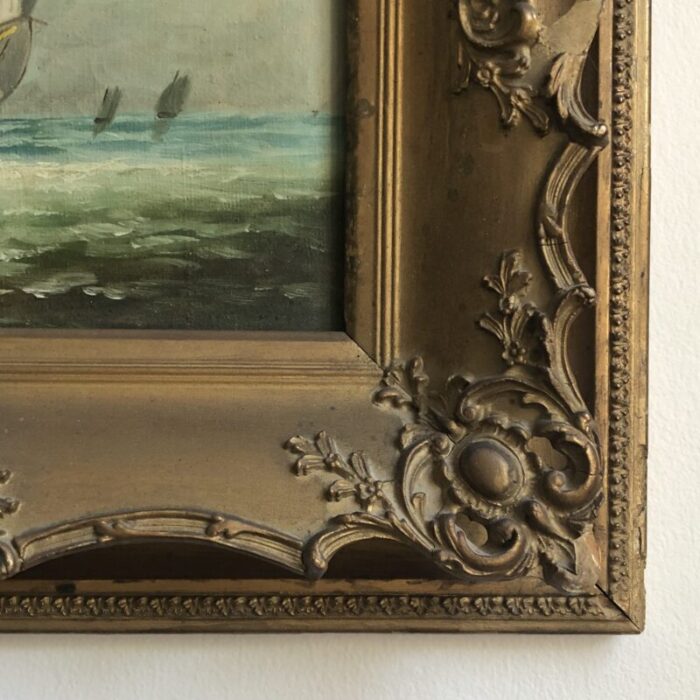 late 19th century british school oil on canvas maritime seascape framed 2610