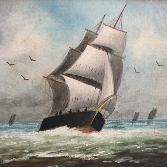 late 19th century british school oil on canvas maritime seascape framed 5756