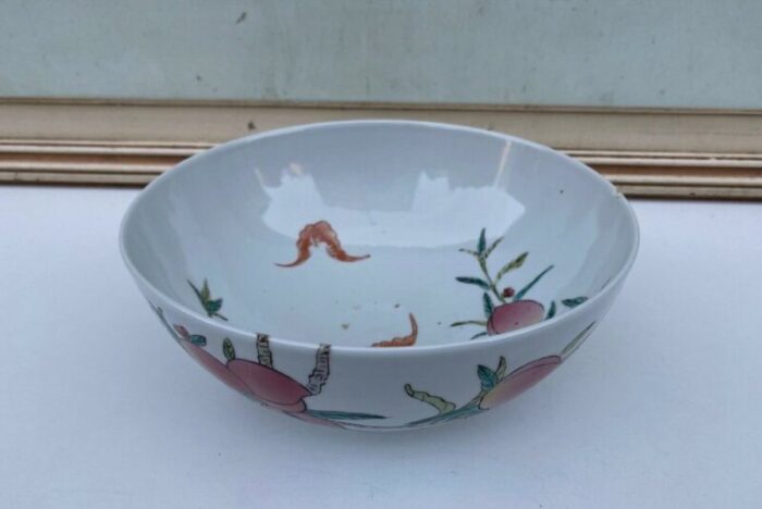 late 19th century chinese porcelain serving dish with fruit decor 1