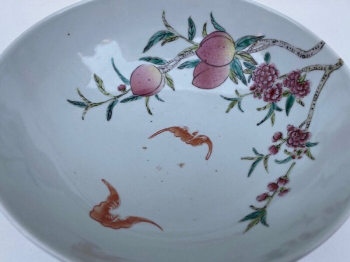 late 19th century chinese porcelain serving dish with fruit decor 6