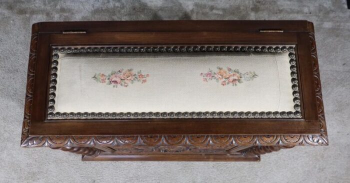 late 19th century louis xiii landing linen chest in beech and walnut 2132