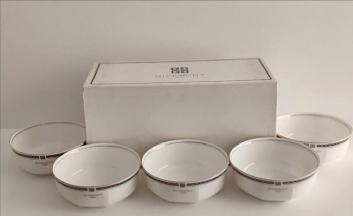 late 20th century givenchy paris dessert nut bowls set of 5 4809