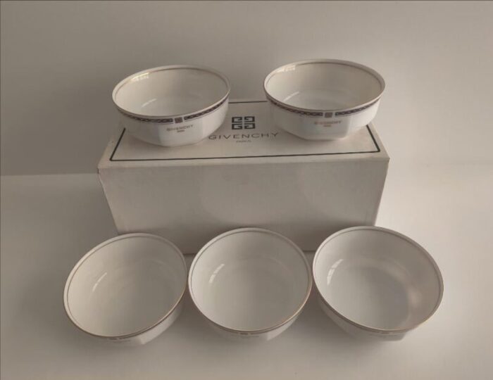 late 20th century givenchy paris dessert nut bowls set of 5 5056