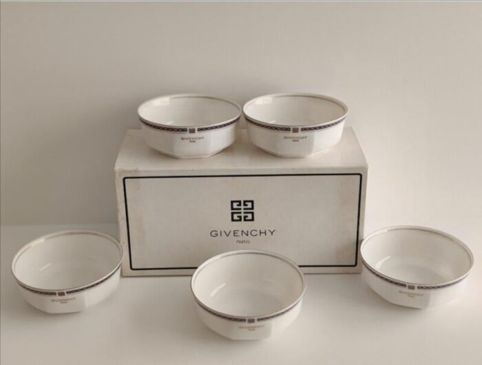 late 20th century givenchy paris dessert nut bowls set of 5 8222