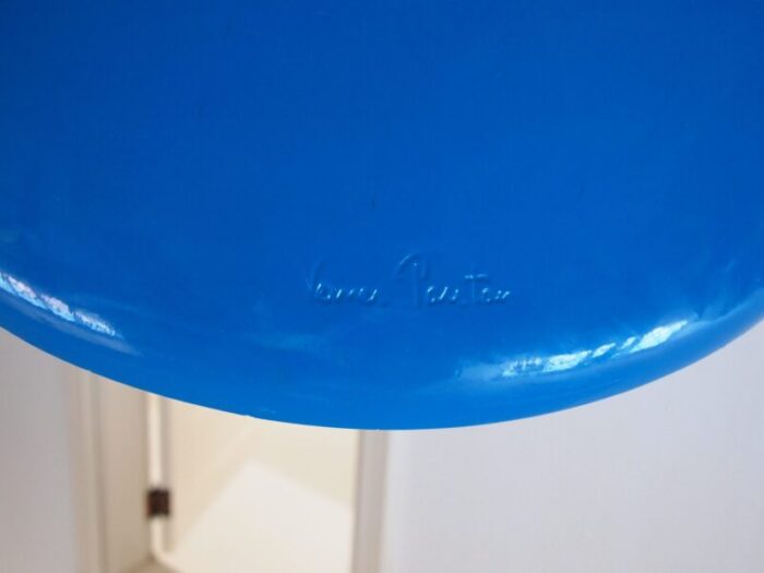 late 20th century set of 4 vitra panton classic s dining chair in blue 5183