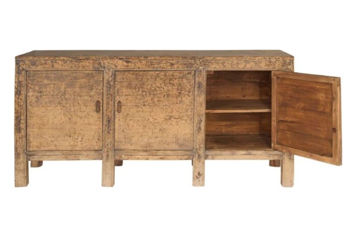 late 20th century three door reclaimed elm server 8185