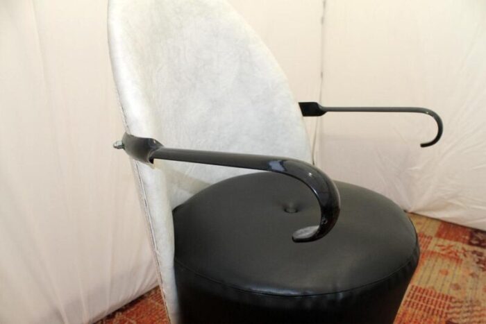 leather swivel hairdressing salon chair 1980s 1160