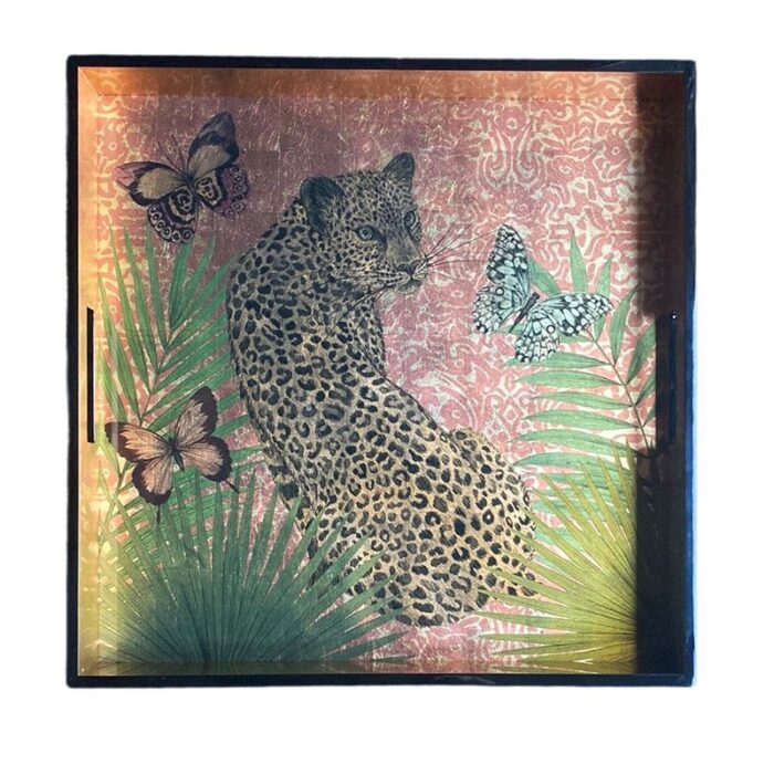 leopard lacquered tray by les ottomans 1