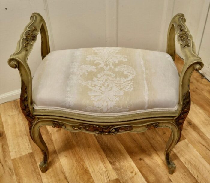 louis philippe french painted boudoir window seat 1870s 3