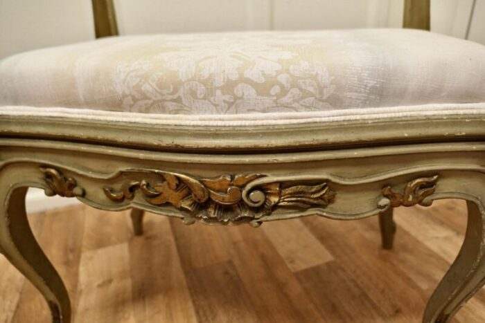 louis philippe french painted boudoir window seat 1870s 8