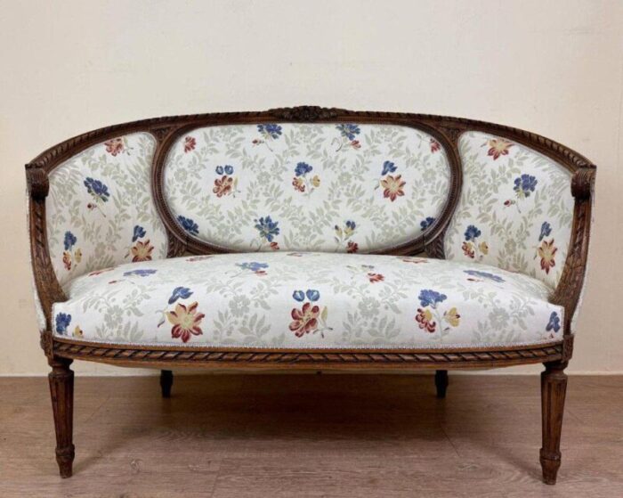 louis xvi style basket bench 0944