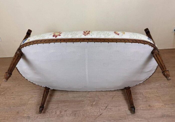 louis xvi style basket bench 7864