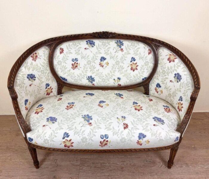 louis xvi style basket bench 7959