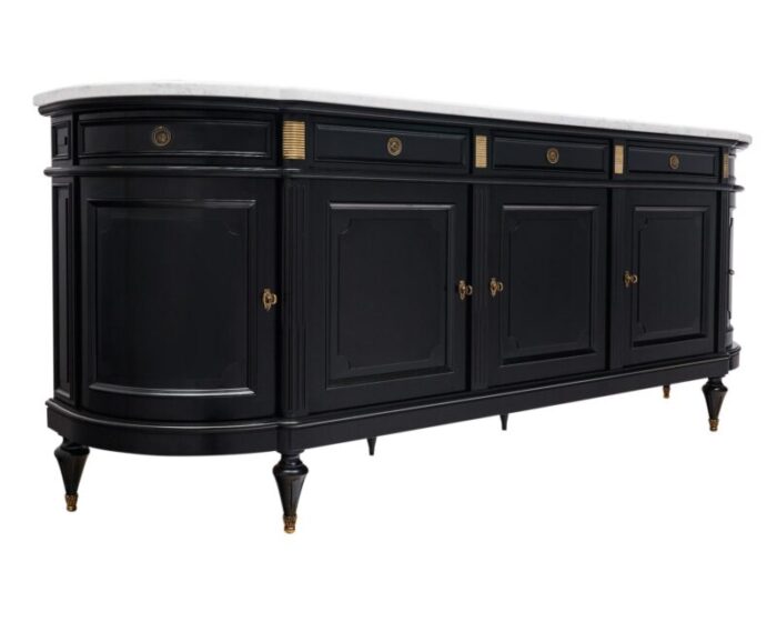 louis xvi style demilune buffet 8910