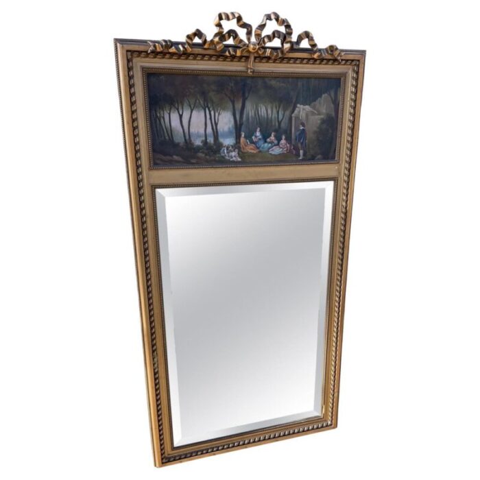 louis xvi style trumeau mirror 1900 1