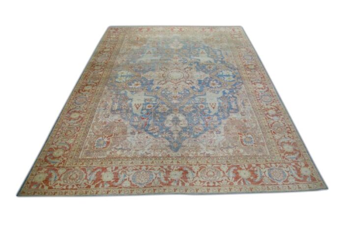 luxurious modern turkish fine woven hand knotted oushak rug 103 x 14 artisan crafted 5069