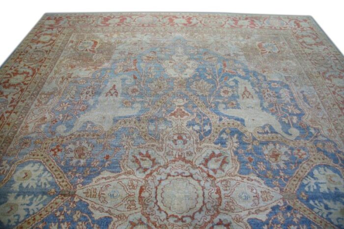 luxurious modern turkish fine woven hand knotted oushak rug 103 x 14 artisan crafted 7646