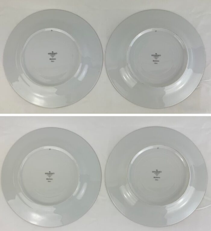 madison noir plates by bernardaud set of 9 plates made in limoges france 0874