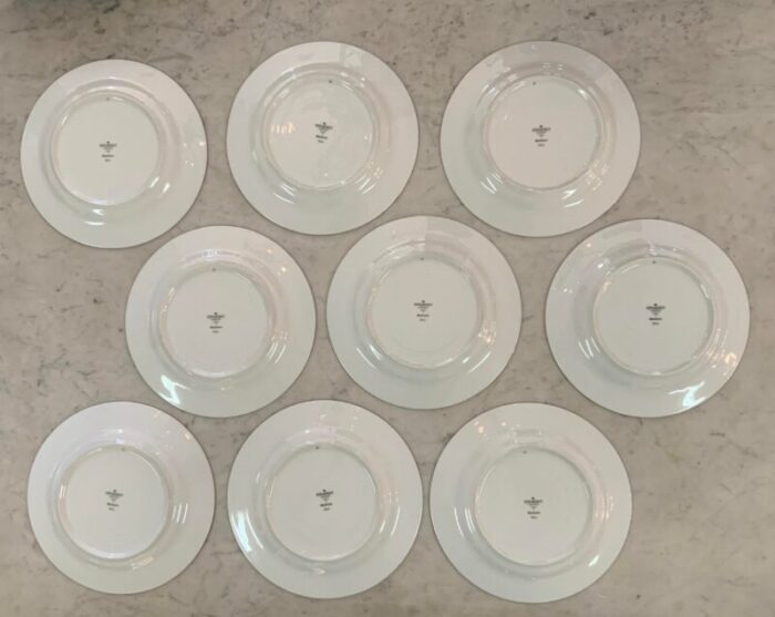 madison noir plates by bernardaud set of 9 plates made in limoges france 1657