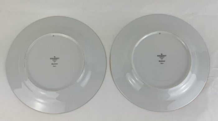 madison noir plates by bernardaud set of 9 plates made in limoges france 3809