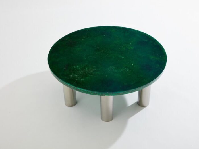 marie claude de fouquieres round fractal resin coffee table 1970 5874