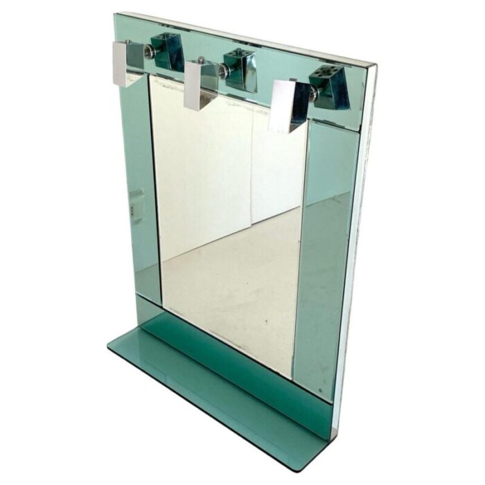 marine green water colored mirror 1960s 1