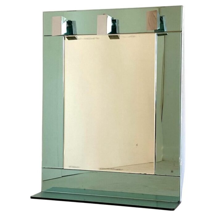 marine green water colored mirror 1960s 3