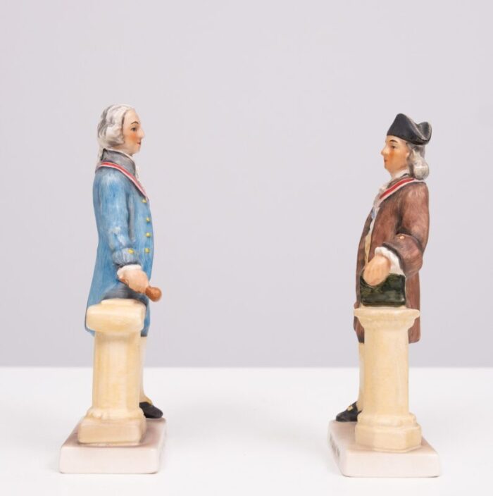 masonic statesmen figurines george washington and ben franklin from goebel 1975 set of 2 4865