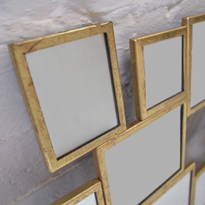 metal gold leaf mirror in the style of marc du plantier 9