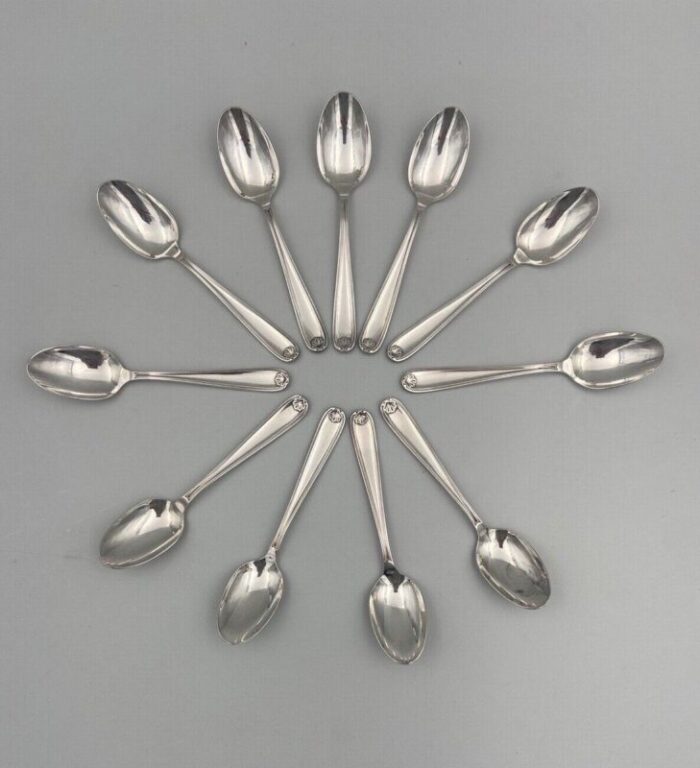 metal vendome cutlery set in box from christofle set of 36 3