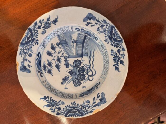 mid 18th century delft plate 6372