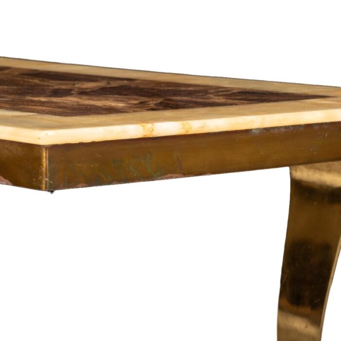 mid 20th century arturo pani for muller brass and alabaster mid century modern coffee table 9675