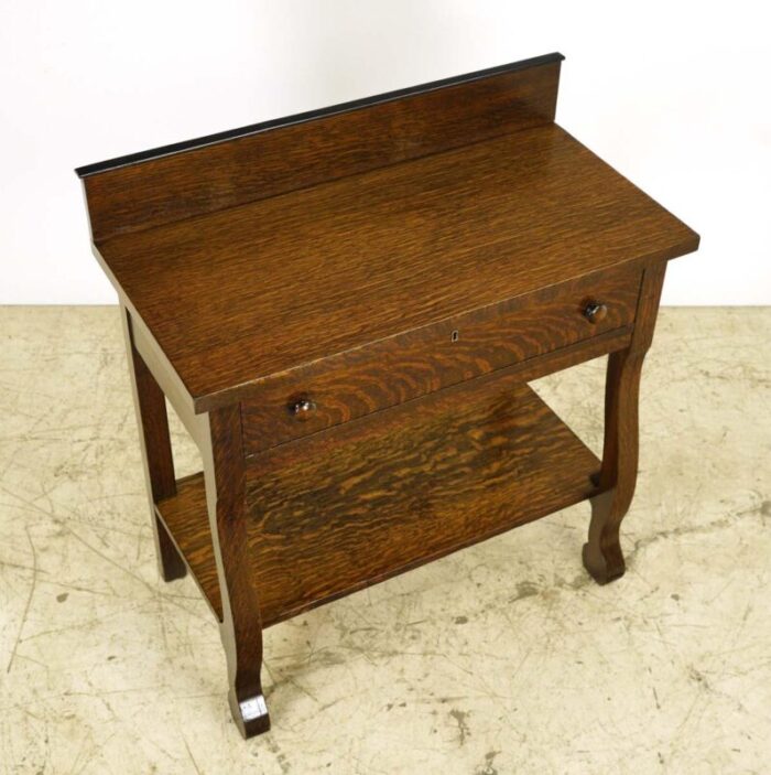 mid 20th century early empire tiger oak sideboard server 1553