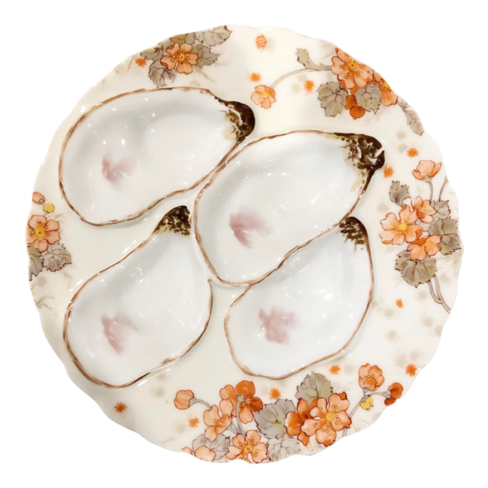 mid 20th century haviland limoges porcelain oyster plate 6830