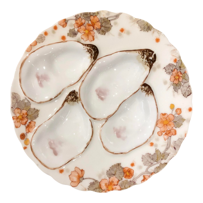 mid 20th century haviland limoges porcelain oyster plate 9545