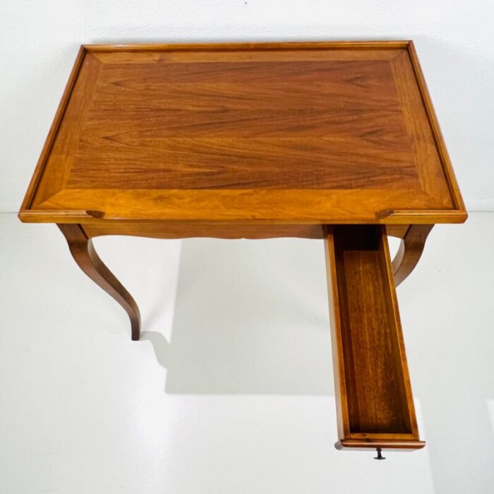 mid 20th century italian mahogany inlaid flip top game table 1344