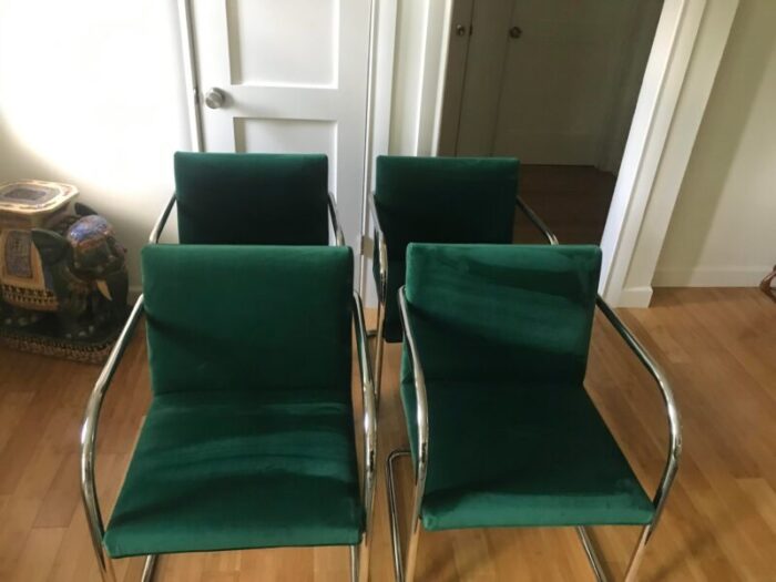 mid 20th century mid century thonet brno tubular chairs set of 6 0016