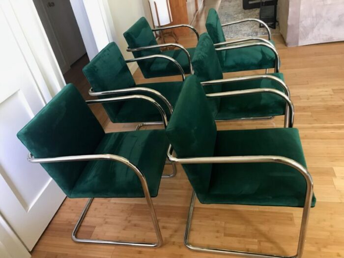 mid 20th century mid century thonet brno tubular chairs set of 6 0261