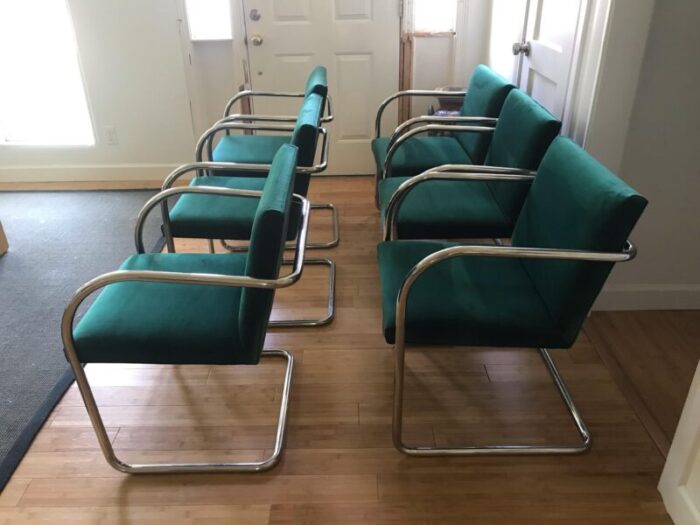 mid 20th century mid century thonet brno tubular chairs set of 6 6356