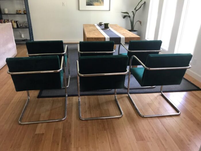 mid 20th century mid century thonet brno tubular chairs set of 6 6485