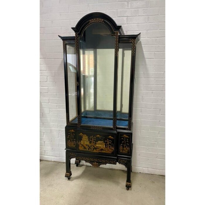 mid 20th century petite chinoiserie illuminated display cabinet 1763