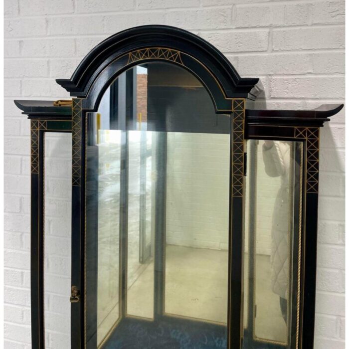 mid 20th century petite chinoiserie illuminated display cabinet 9063