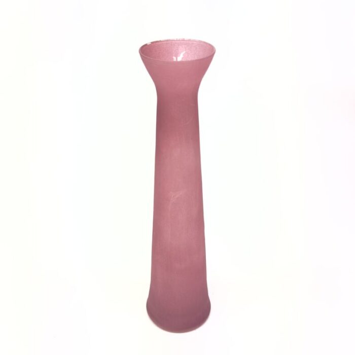 mid 20th century saturated pink glass vase curation group of 5 0575