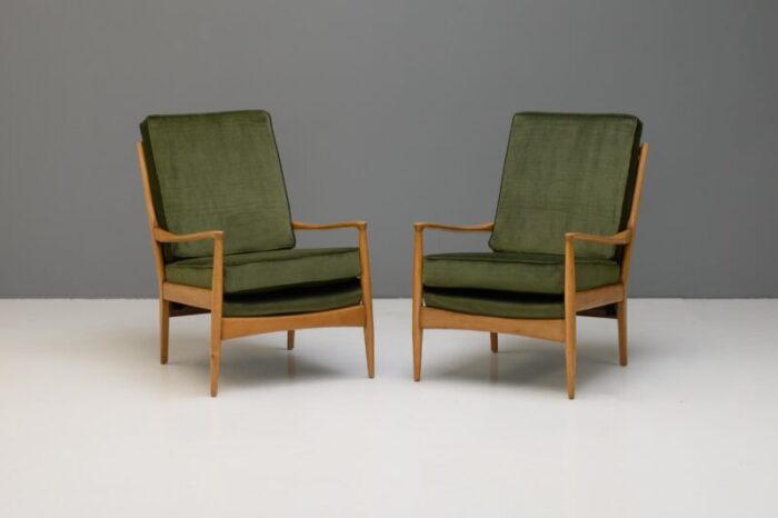 mid century armchairs 1960s set of 2 2726