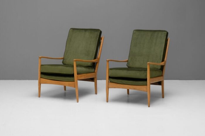 mid century armchairs 1960s set of 2 7316