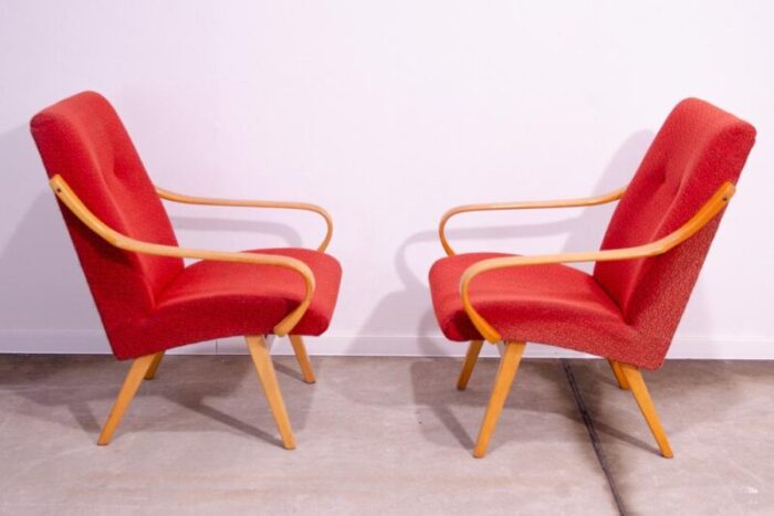 mid century armchairs by jaroslav smidek for jitona 1960s set of 2 0675