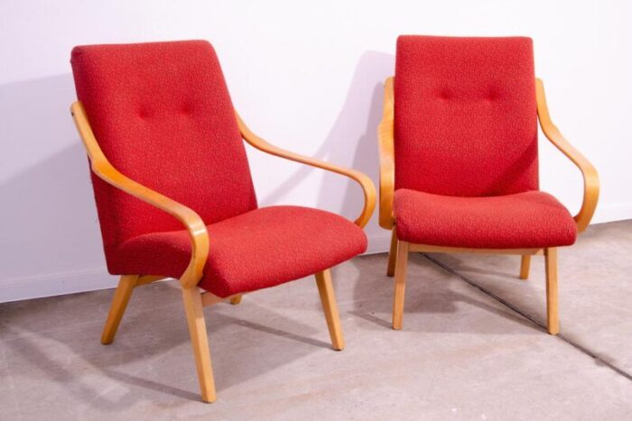 mid century armchairs by jaroslav smidek for jitona 1960s set of 2 6260